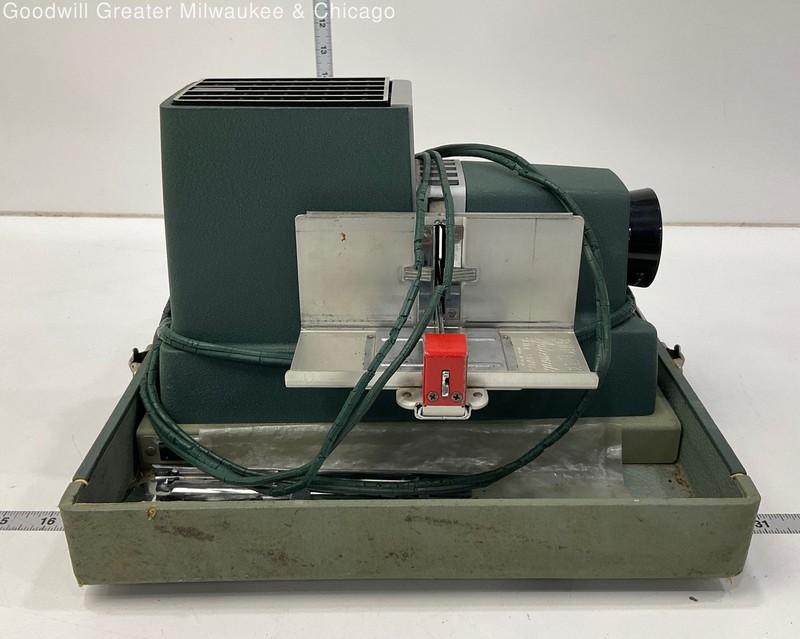 Argus 300 Green Slide Projector Home Electronics Theater Case Cord Changer