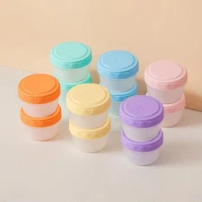 12PCS Containers with Lids, Reusable Plastic Bowls for Snack and Puree, Salad...