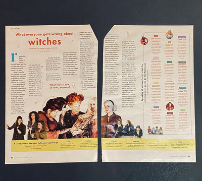 Print Article 2019 Movies Witches Sabrina Astrology Ephemera Collectors Paper