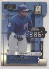 2001 Donruss Elite Prime Numbers Die-Cut 18/86 Sammy Sosa #PN-8A 00em