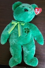 Ty Beanie Buddy DUBLIN St. Patricks Bear Shamrock 2003 MWMT'S in Tag Protecter