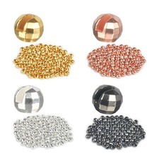 200pcs Tungsten Faceted Slotted Beads, Slotted Tungsten Beads Assortment for ...