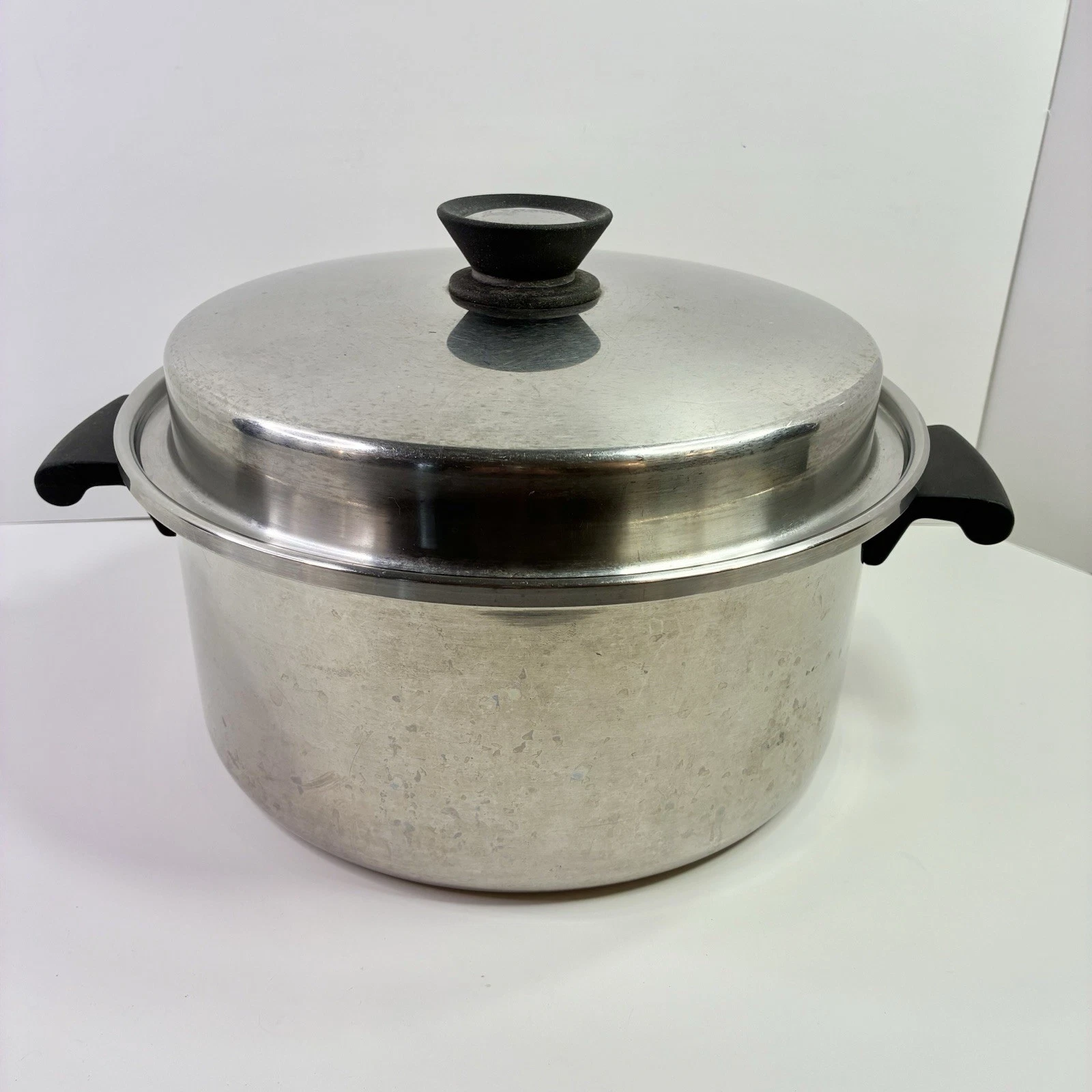 Vintage Amway Queen Cookware 5 Qt Sauce Pan & Lid 18/8 Stainless Steel USA *READ