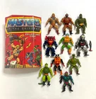 Vintage MOTU Collectors Case + 10 Figures 1980-1990 Masters of the Universe Lot