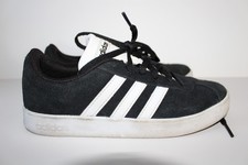Adidas VL Court 2.0 K Black White Sneakers Youth Size 2 Item DB1827
