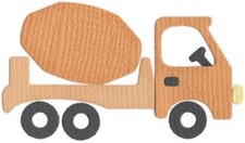 QuicKutz Cement Mixer Vehicle Lorry Cutting Die  2 x Die Set - 2"x 2" - 0872
