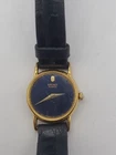 Seiko Watch Women Dark Blue Dial Gold Tone Round Vintage 1N00-0F69 New Battery