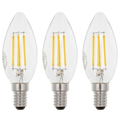 VITO E14 LED Filamentlampe C35 6W 612lm 4000K 240V 35mm 3 Stück