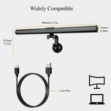 LED Screen Bar Light 2.0 USB-C Computer Monitor Eye-Caring Reading Desk Lamp