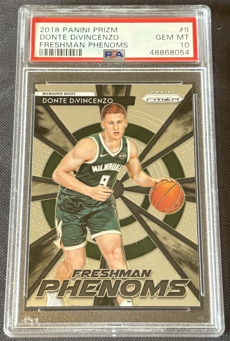 2018-19 Panini Prizm Freshman Phenoms #9 Donte DiVincenzo RC Rookie PSA 10