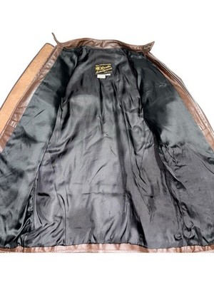 34 1960s 70s Brooks Leather Sportswear Cafe Racer Jacket Vintage