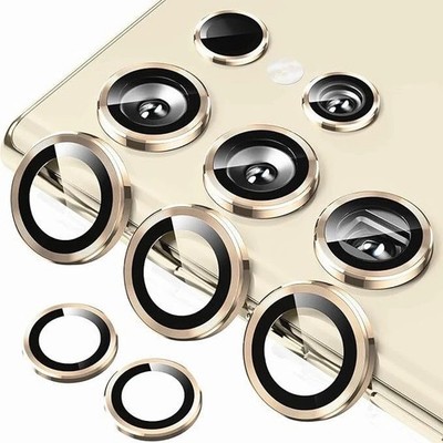 For Samsung S23 S24 S25 Ultra Plus Metal Tempered Glass Camera Lens Protector