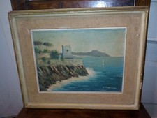 SERGIO TUBINO -PITTORE LIGURE - OLIO SU TAVOLETTA  23X 17 CM.