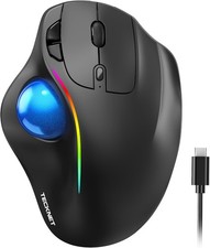 TECKNET Pro Wireless Trackball Mouse, Bluetoo...