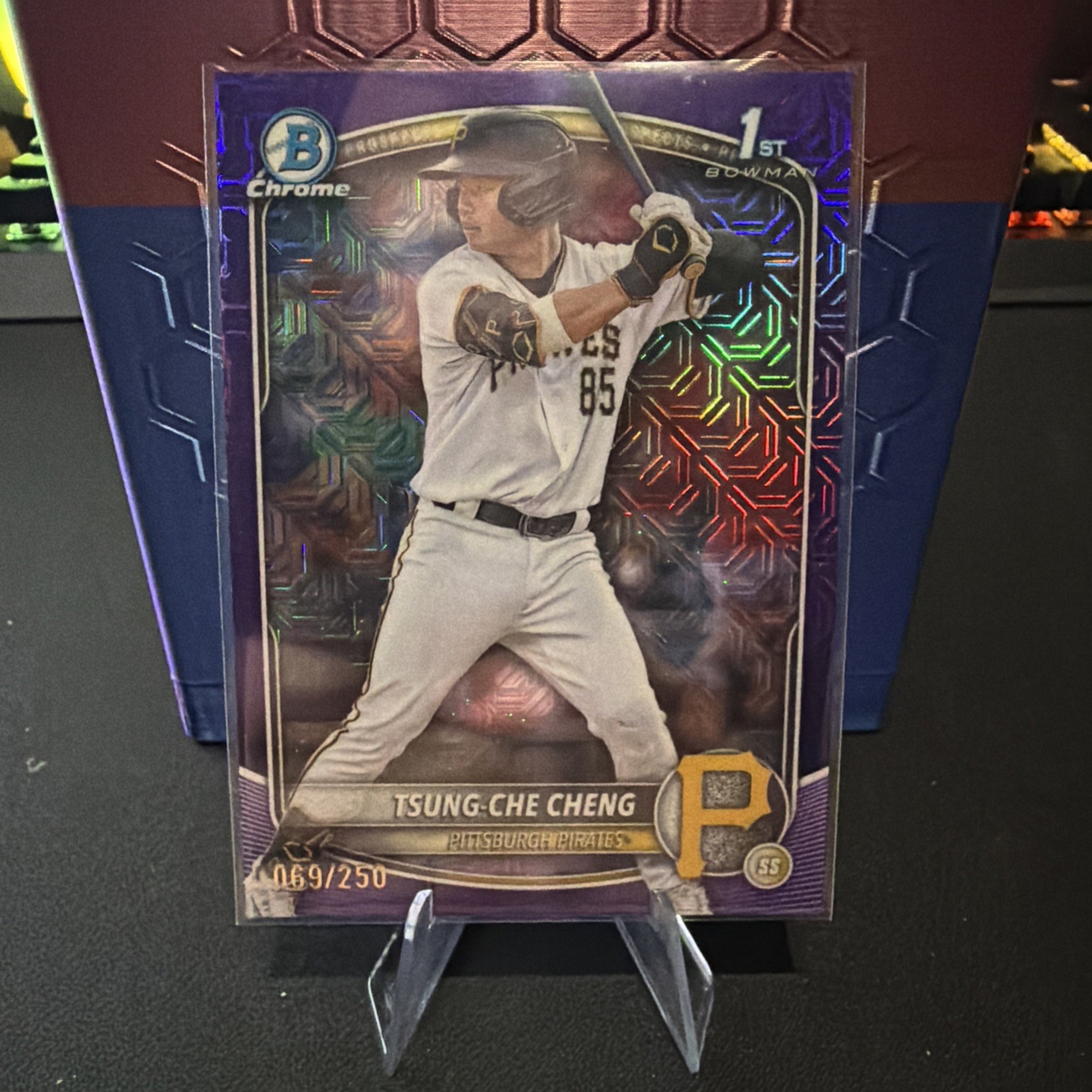 2025 Bowman - Chrome Prospects Tsung-Che Cheng #BCP-95 Purple Geometric /250