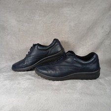 UK 5.5 Hotter Tone II Navy Blue Leather Comfort Walking Shoes Extra Wide Fit EEE