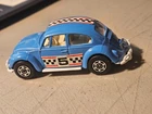 VINTAGE CORGI TOYS 1:43  #384 VOLKSWAGEN 1200 SALOON BLUE WHIZZWHEELS