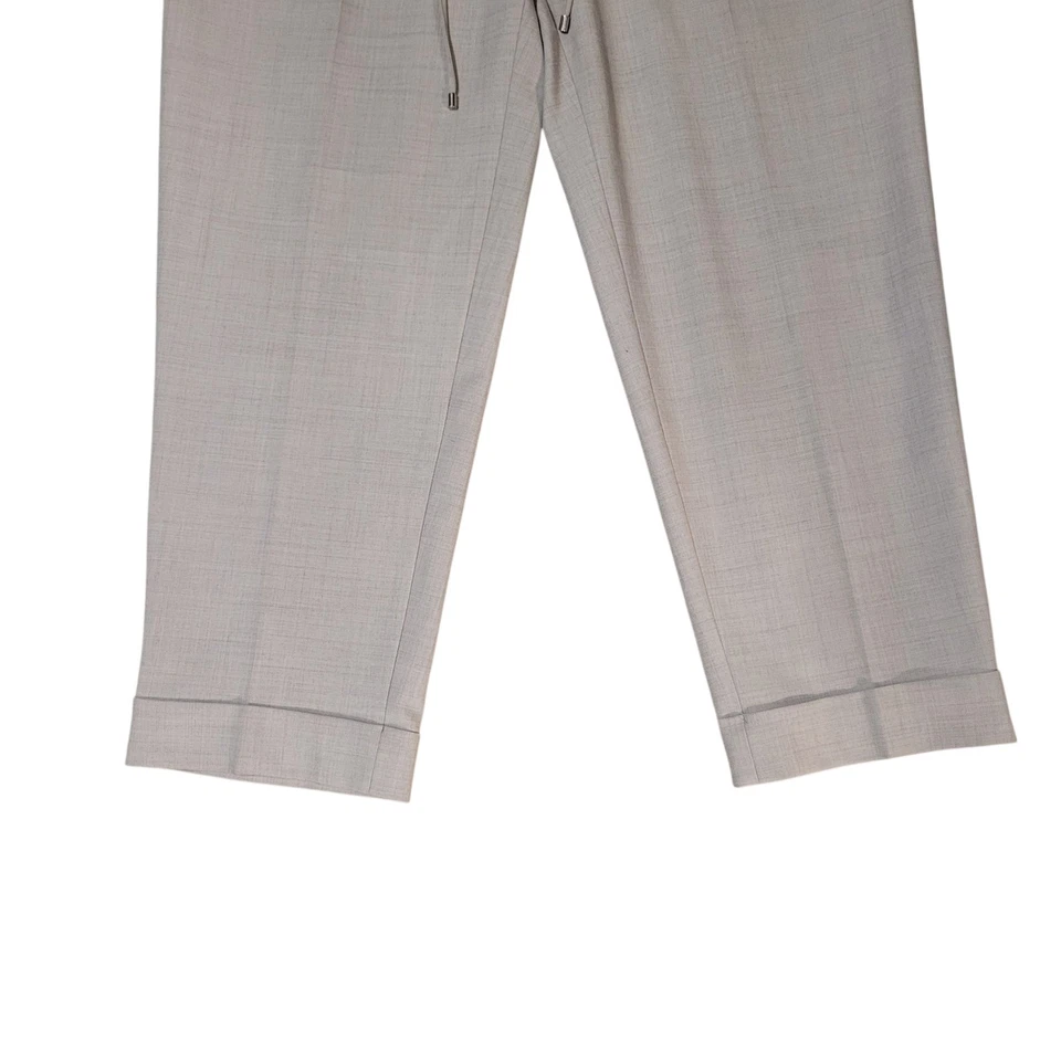 Club Monaco Pants Large Gray Wool Blend Elastic Waist Ankle Trouser - Image 3 of 4