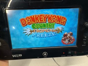 Nintendo Wii U 32GB Black Console Deluxe Bundle 3 Games Zelda Mario TESTED!!
