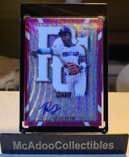 2021 Leaf Perfect Game National Showcase PINK WAVE 1/1 RJ Austin Auto Proof 