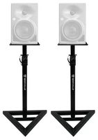 2 Rockville Adjustable Studio Monitor Speaker Stands For Neumann KH 120 Monitors