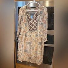 Anthropologie Velvet by Graham & Spencer Tawni Cleo boho tunic dress Sz M