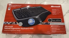 New Microsoft Natural Ergonomic Keyboard 4000 Wired USB Black