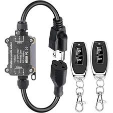 Remote Control Power Switch,Waterproof Wireless Light Switch,165 Feet