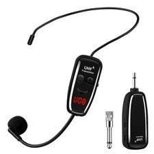 Wireless Microphone Headset, UHF Head Mic Speaker System, Professional Voice ...