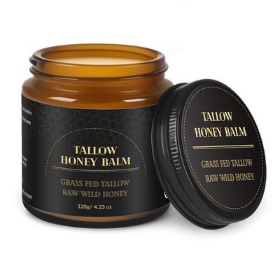 Beef Tallow, Beef Tallow Skin Care with Honey, Tallow and Honey Balm 4.23oz