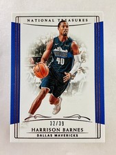 2018-19 National Treasures Harrison Barnes Bronze Base /39