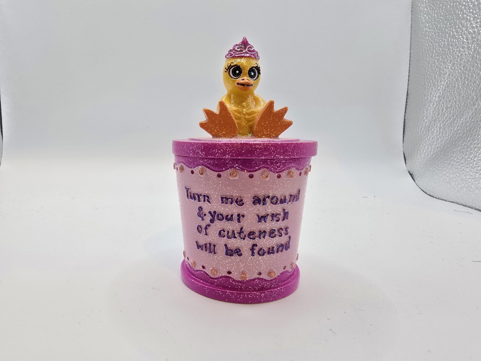 2003 Claire's Wish Friends Trinket Box Jewelry Holder Duck