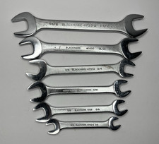 Vintage Blackhawk by Proto Double Open Wrench SAE Set Satin Finish Made in USA