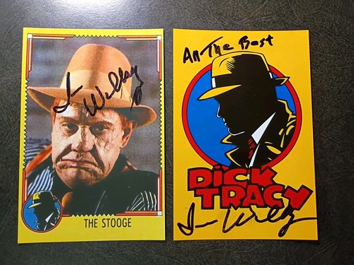 JIM WILKEY As SCROOGE 2 Hand Signed Autgraph 4X6 Photo S -ACTOR - DICK TRACY