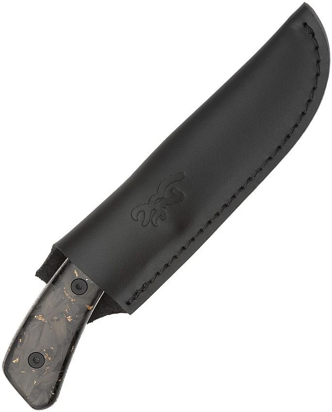 Cuchillo fijo Browning 2025 Medallion 31/2" Full Tang Damasco hoja de acero mango CF Foto 4 de 4