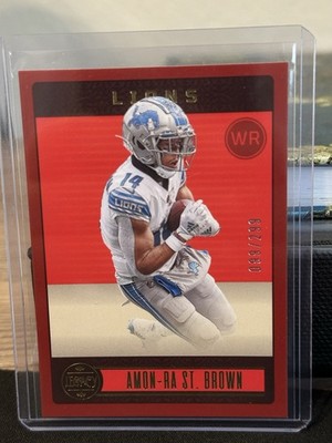 2023 Panini Legacy Amon-Ra St. Brown #33 /299 Detroit Lions Football Card NFL
