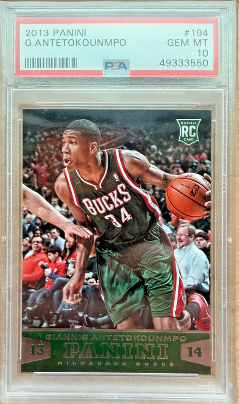2013 Panini Giannis Antetokounmpo #194 RC PSA 10 GEM MINT Milwaukee Bucks 🦌