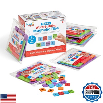 hand2mind Phonics Word-Building Magnetic Letter Tiles, Letter Recognition for