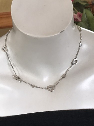 Sterling Silver Toggle Hearts Necklace 