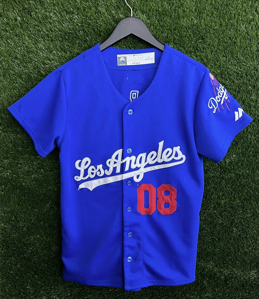 Pink Dolphin x Los Angeles Dodgers Majestic Baseball Jersey Men Size Small  RARE