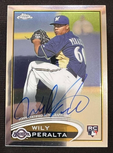 WILY PERALTA Milwaukee Brewers 2012 Topps Chrome #WP Rookie Card RC AUTO