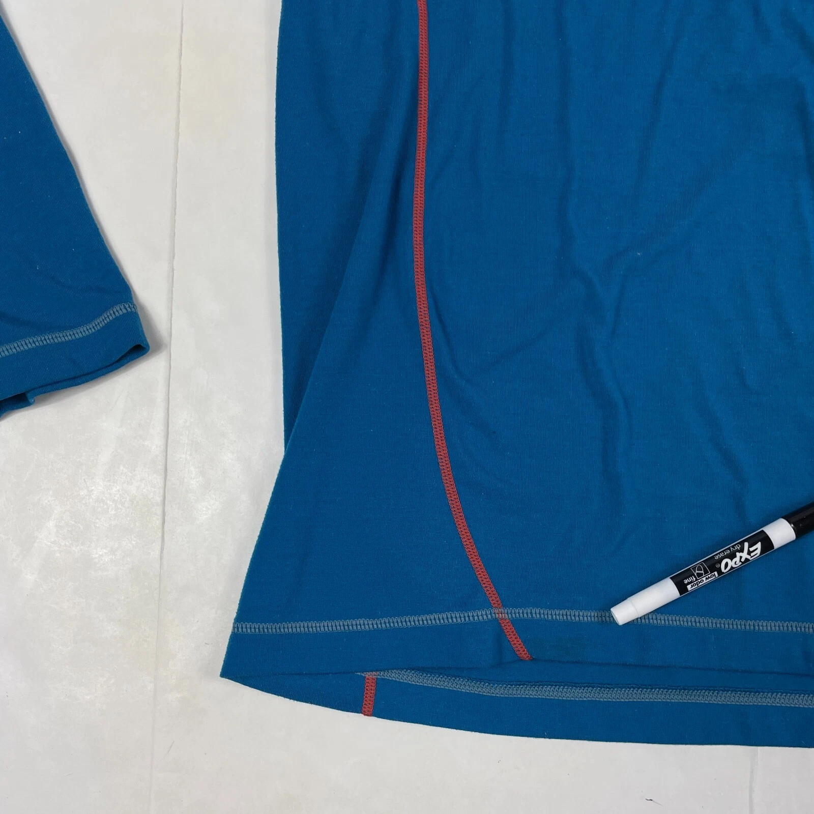 merrell opti wick 1/4 zip long sleeve pullover hiking ski shirt