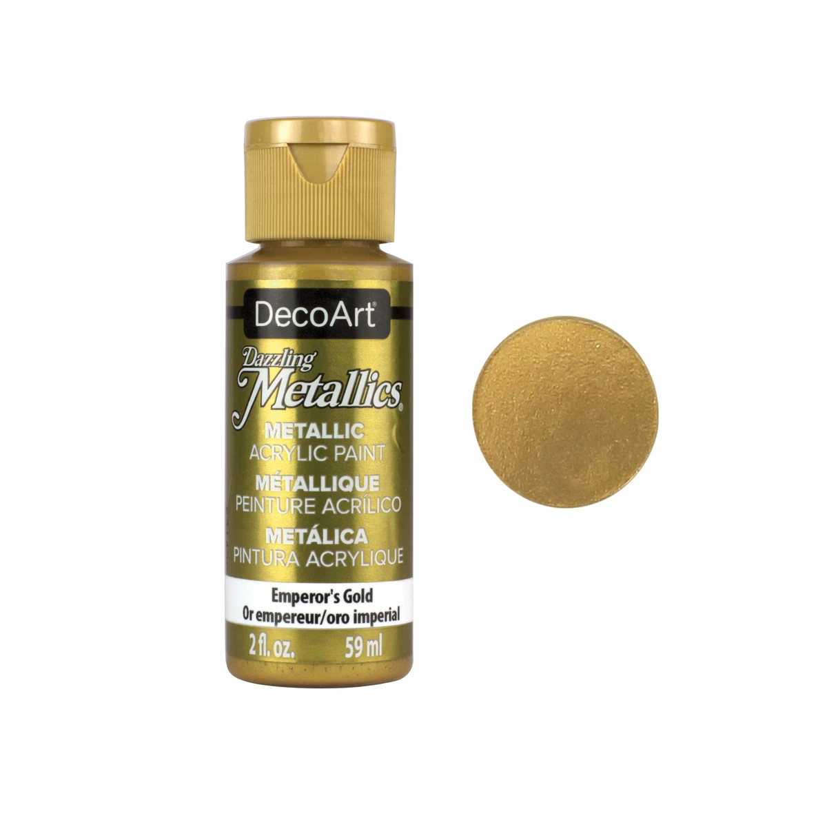 DecoArt Dazzling Metallics 2 Ounce Emperor s Gold Acrylic Paint 4