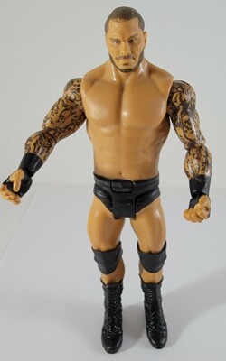 WWE WWF Wrestling Figure Talking Randy Orton Black Trunks Mattel SEE PICS 