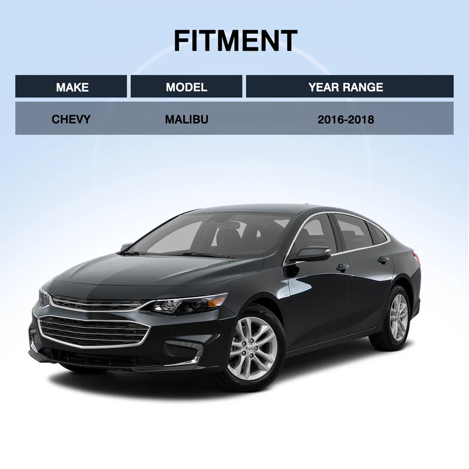 Par de faros halógenos diestros diestros diestros diestros para Chevy Chevrolet Malibu 2016 2017 2018 Foto 3 de 4