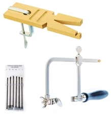 Jewelry Making Tools Kit Jewelers Saw Frame Bench Pin w/ Clamp & 144 Saw Blades