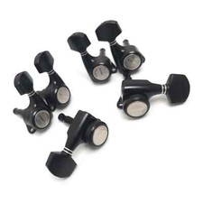 Guitar Locking Tuners 1:18 Lock String Tuning Pegs 3L3R Chrome and Matte Black