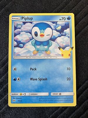 Details about  / Piplup 20//25 Holo Pokemon 25th Anniversary McDonalds Promo Card 2021