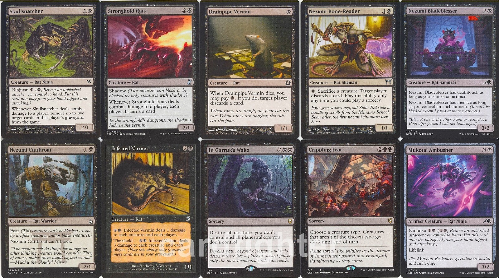 Rats Tribal Commander EDH Deck Karumonix, the Rat King Poison Counter