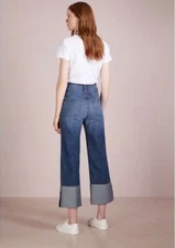 J Band  JB001414 Joan High-Rise Wide Leg Crop Jeans in Astonish sz.23 NWT $248